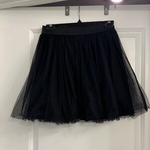 Elegant Black Tulle Skirt